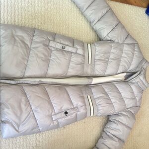 Youth Girls Michael Kors Silver Quilted Puffer Jacket